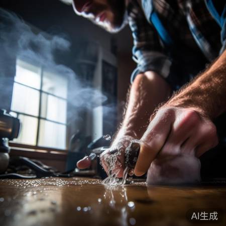 管道接口肥皂水检测漏气