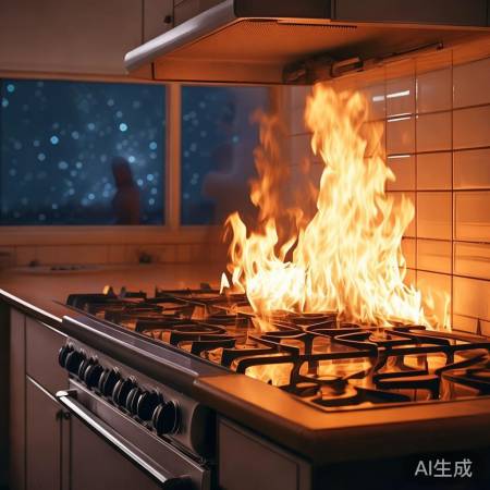 梦境解析:厨房燃气灶着火