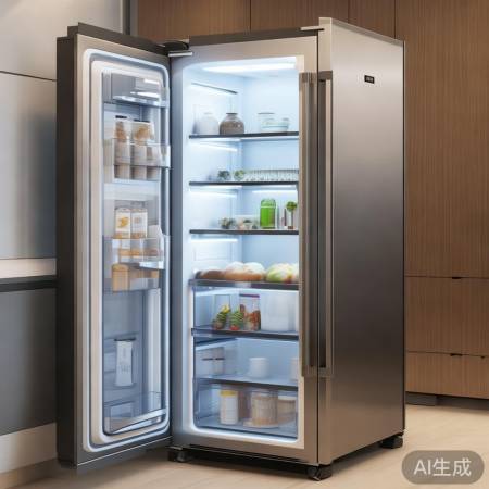 时尚冰箱，LED照明，低噪音