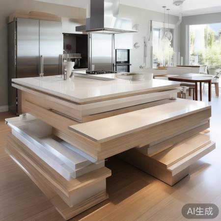 可调高低台面，灵活布局