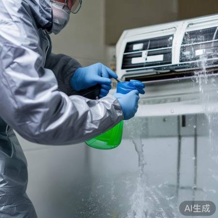 清洗空调心脏，顺方向擦拭