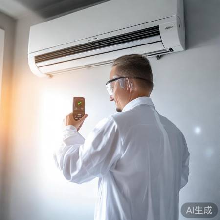 开机测试，空调清洗成功！