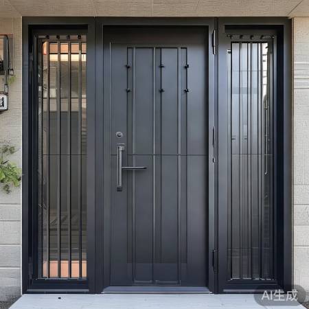 黑金刚牌铁管防盗门，坚固大气