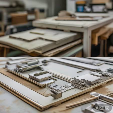 准备积木拼装防盗门材料