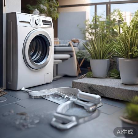 阳台洗衣机地漏巧定位