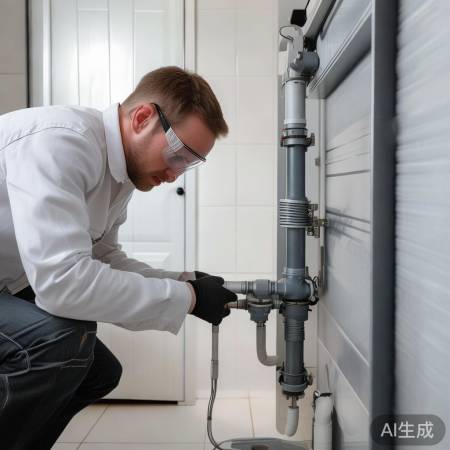 拧紧螺丝，检查无漏，接通管道