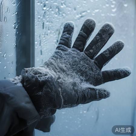 “寒冷天气，手指防湿”