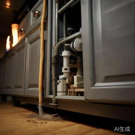 燃气灶管线遮挡隐患大