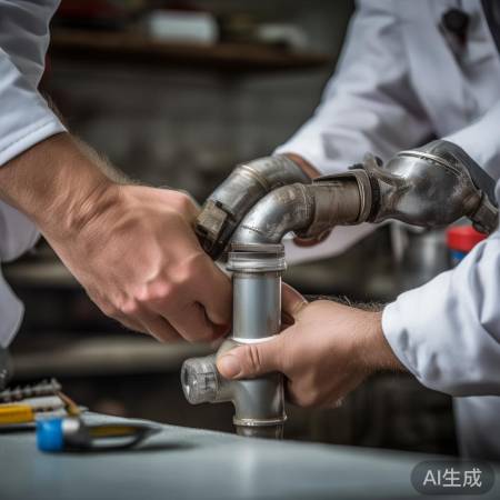 握手般拧紧管子