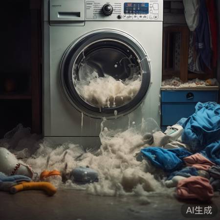 “洗衣机泥巴满溢，生活混乱压力