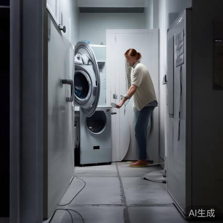 洗衣机不脱水，检查电源门。